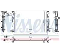 NISSENS 61040 Radiatore, Raffreddamento motore per JEEP
