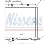 Radiatore, raffreddamento motore NISSENS 61284