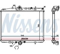NISSENS 61295A Radiatore, Raffreddamento motore per CITROËN,PEUGEOT