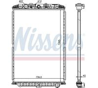 NISSENS 614470 Radiatore, Raffreddamento motore per DAF