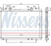 NISSENS 61672A Radiatore, Raffreddamento motore per FIAT