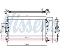 NISSENS 61707 Radiatore motore