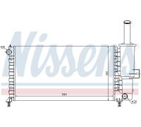 Radiatore, raffreddamento motore NISSENS 61764