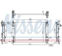 Radiatore, raffreddamento motore NISSENS 617864