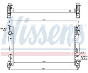 NISSENS 61916 Radiatore, Raffreddamento motore per ABARTH,ALFA ROMEO,CHRYSLER,FI