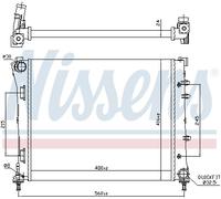 NISSENS 61935 Radiatore, Raffreddamento motore per FIAT,FORD