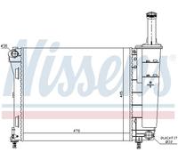 NISSENS 61936 Radiatore, Raffreddamento motore per FIAT,FORD
