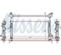 Nissens Radiatore raffreddamento motore 62017A