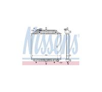 Radiatore, raffreddamento motore NISSENS 62516