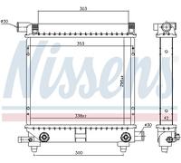 Radiatore, raffreddamento motore NISSENS 62550