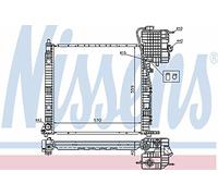 Radiatore, raffreddamento motore NISSENS 62559A