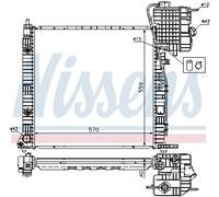 Nissens 62561A Radiatore per Raffreddamento del Motore