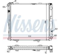 Radiatore, raffreddamento motore NISSENS 62696A