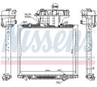 NISSENS 62875 Radiatore, Raffreddamento motore per MAN