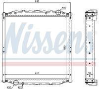 Radiatore Raffreddamento Motore Auto Nissens 62877A Alluminio Corpo di Saldato
