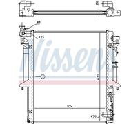NISSENS 62896 Radiatore, Raffreddamento motore per MITSUBISHI