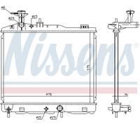 NISSENS 628982 Radiatore, Raffreddamento motore per MITSUBISHI