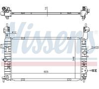NISSENS 630747 Radiatore, Raffreddamento motore per OPEL,VAUXHALL