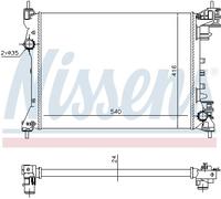 NISSENS 630753 Radiatore, Raffreddamento motore per ALFA ROMEO,FIAT,OPEL,VAUXHAL