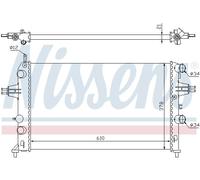 Radiatore, raffreddamento motore NISSENS 63091