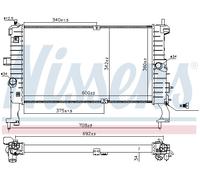 NISSENS 63092 Radiatore, Raffreddamento motore per OPEL,VAUXHALL