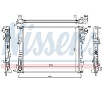 NISSENS 63122 Radiatore, Raffreddamento motore per NISSAN,OPEL,RENAULT,VAUXHALL