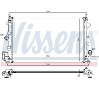 NISSENS 63123 Radiatore motore