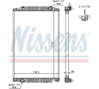 NISSENS 63329A Radiatore, Raffreddamento motore per IVECO
