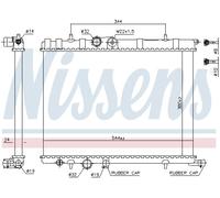 Radiatore, raffreddamento motore NISSENS 63502