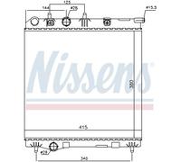 Nissens 636002 Radiatore per Raffreddamento del Motore