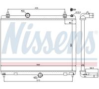 Radiatore, raffreddamento motore NISSENS 636009