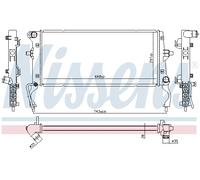Radiatore, raffreddamento motore NISSENS 636728