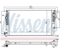 Radiatore Alette di raffreddamento saldate 637617 NISSENS per RENAULT MEGANE CC