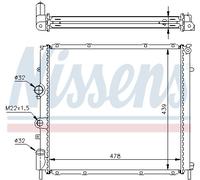 NISSENS 63854A Radiatore, Raffreddamento motore per RENAULT
