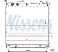 Radiatore Alette di raffreddamento saldate 64164 NISSENS per SUZUKI