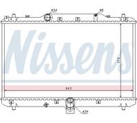 NISSENS 64198 Radiatore, Raffreddamento motore per FIAT,SUZUKI