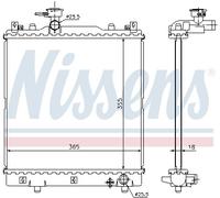 Radiatore, raffreddamento motore NISSENS 64204