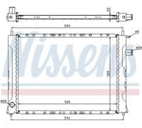 NISSENS 642111 Radiatore, Raffreddamento motore per MG,ROVER