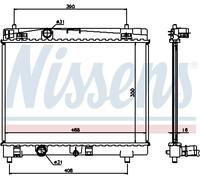 Radiatore, raffreddamento motore NISSENS 64671A