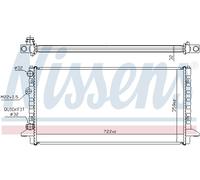 NISSENS 65256 Radiatore, Raffreddamento motore per VW