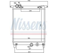 Nissens Radiatore motore 65300 per VW Up / Seat Mii / Skoda Citigo benzina dal 2011 – Nuovo