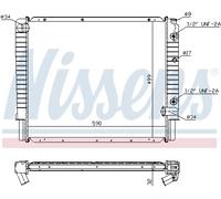 Radiatore, raffreddamento motore NISSENS 65523A