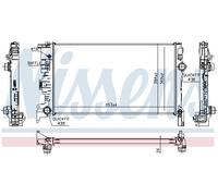 Nissens Radiatore motore 65623 Alette di raffreddamento saldate per Volvo XC90 II