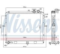 NISSENS 66646 Radiatore, Raffreddamento motore per KIA