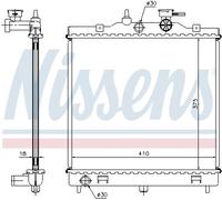 Radiatore, raffreddamento motore NISSENS 66655
