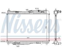 NISSENS 66858 Radiatore, Raffreddamento motore per FORD