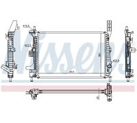 NISSENS 66860 Radiatore, Raffreddamento motore per FORD