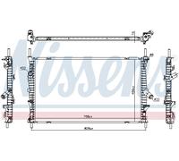 NISSENS 66861 Radiatore, Raffreddamento motore per FORD