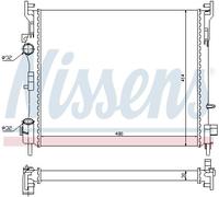 NISSENS 67229 Radiatore, Raffreddamento motore per RENAULT