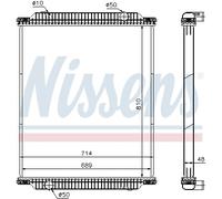 Radiatore Alette di raffreddamento saldate 672570 NISSENS per RENAULT TRUCKS